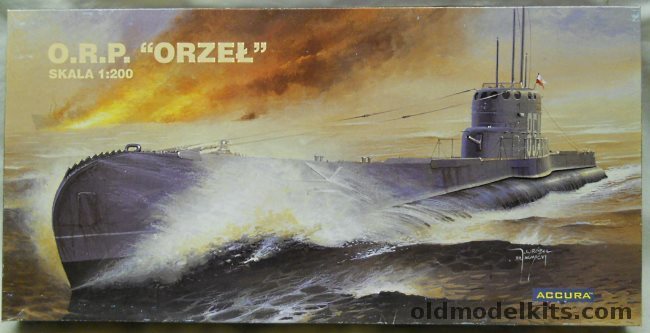 Accura 1/200 Orzel Polish Navy Submarine, 201 plastic model kit